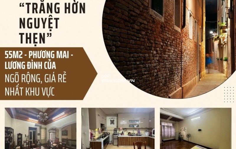 Mặt Tiền Rộng, Đất To - View “Trăng Hờn Nguyệt Thẹn” khu Đông Tác - Phương Mai - Lương Đình Của, Giá cực HOT!